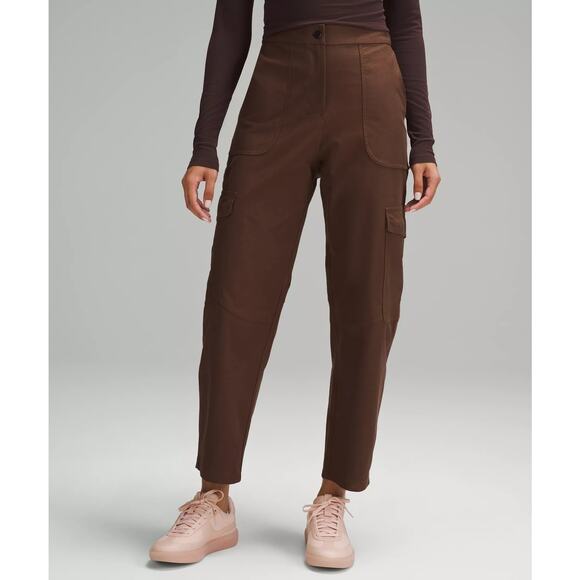 Lululemon Women's Brown Light Utilitech High Rise Utility Cargo Pants Sz 32 - Picture 5 of 5